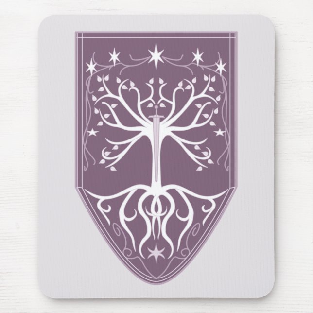 Tapis De Souris "Ordre crête d'arbre blanc" (Devant)
