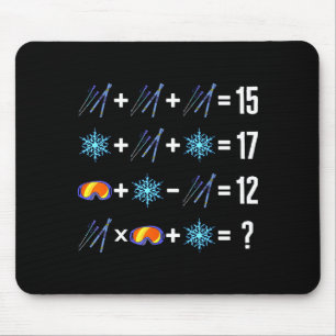 Tapis De Souris Ordre des opérations mathématiques ski flocons de