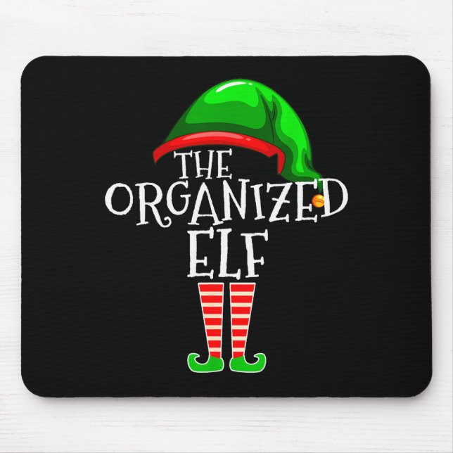 Tapis De Souris Organized Elf Group Matching Family Christmas  (Devant)