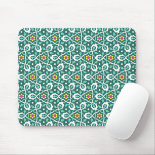 Tapis De Souris Oriental Vert Blanc Ottoman Vin Turc Motif
