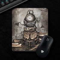 Ornate Steampunk Cauldron Spell Books and Clocks
