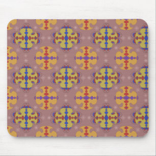 Tapis De Souris ornement Abstrait formes couleurs pastel motif