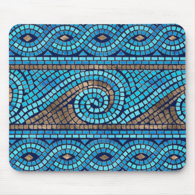 Tapis De Souris Ornement en mosaïque grecque (Devant)