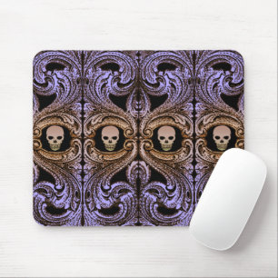 Tapis De Souris Ornement Goth Purple Avec Crâne