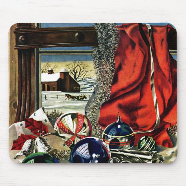 Tapis De Souris Ornements de Noël (Devant)