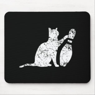 Tapis De Souris Ornery Alley Chat Tipping Bowling Pin Amusants Équ