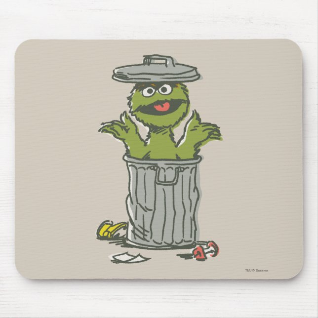 Tapis De Souris Oscar le Grognon Vintage (Devant)