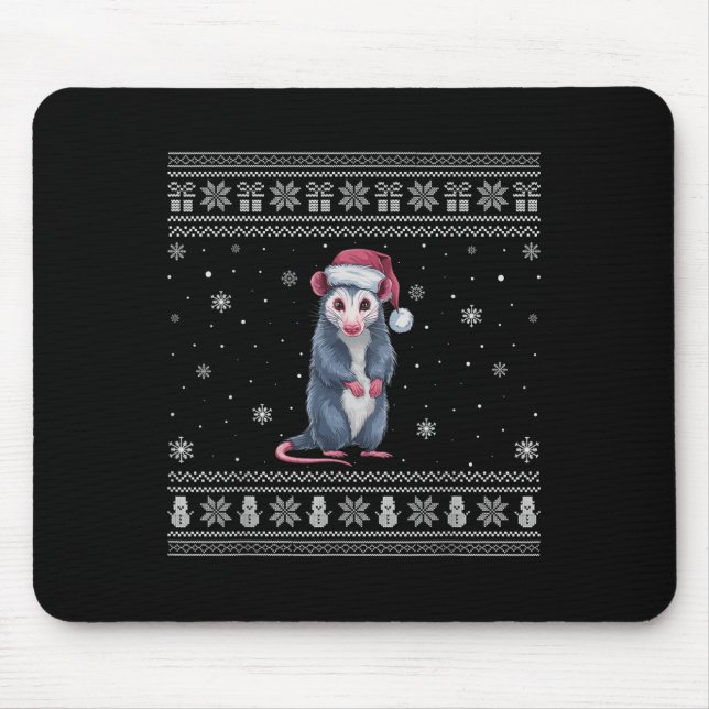 Tapis De Souris Ossum Lovers Men Women Santa Ugly Xmas Sweater  (Devant)