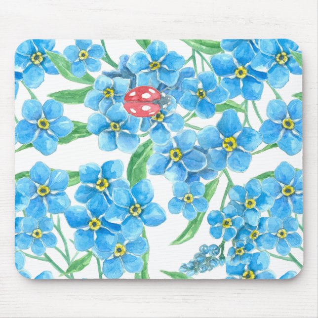 Tapis De Souris Oublie-moi pas un motif sans soudure (Devant)