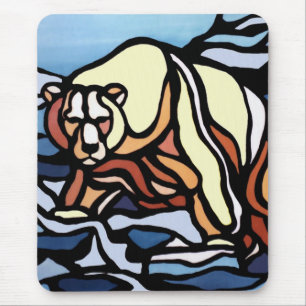 Tapis De Souris Ours Art Mousepad Art faunique élégant Mousepad