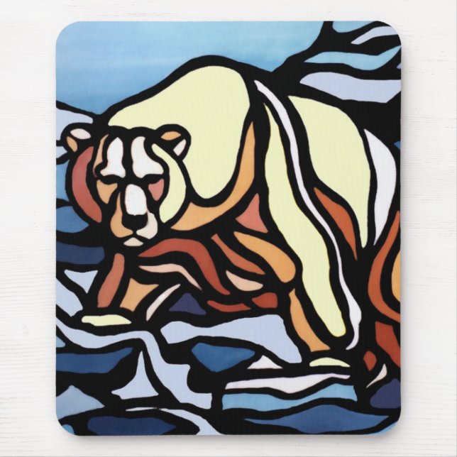 Tapis De Souris Ours Art Mousepad Art faunique élégant Mousepad (Devant)
