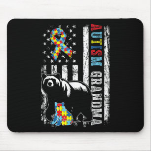 Tapis De Souris Ours De Grand-Mère Autiste Avec Puzzles &amp; Drap