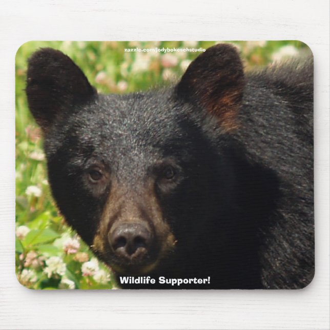 Tapis De Souris Ours de la faune Amoureux des animaux Design (Devant)