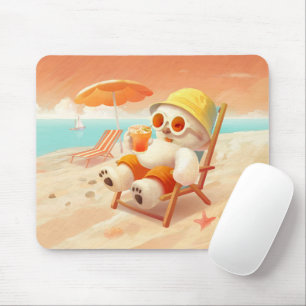 Tapis De Souris Ours de plage d'été