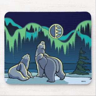 Tapis De Souris Ours polaire Art Mousepad Faune stylée Mousepad