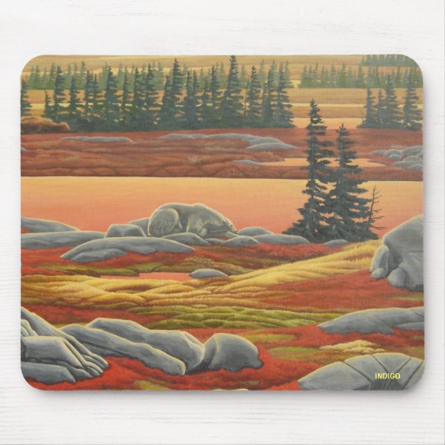 Tapis De Souris Ours polaire Art Mousepad Faune stylée Mousepad (Devant)