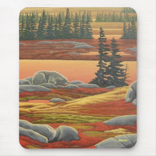 Tapis De Souris Ours polaire Art Mousepad Faune stylée Mousepad (Devant)