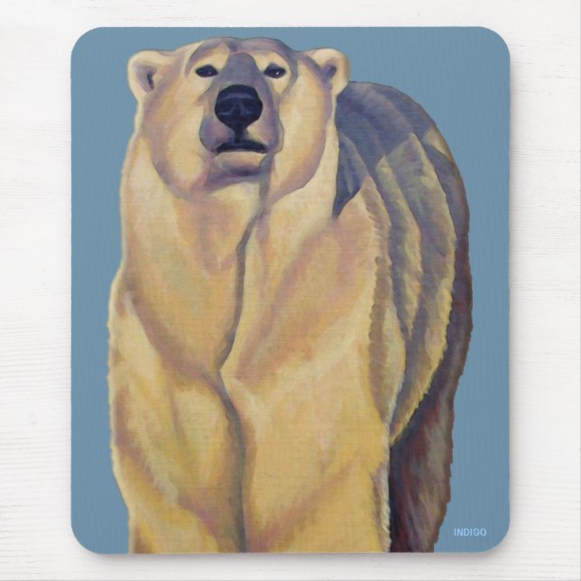 Tapis De Souris Ours polaire Art Mousepad Faune stylée Mousepad (Devant)