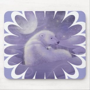 Tapis De Souris Ours polaire et ourson