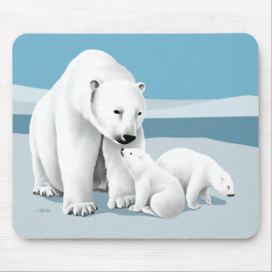 Tapis De Souris Ours polaire et oursons