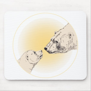 Tapis De Souris Ours Polaire & Mousepad Art de la faune Mousepad