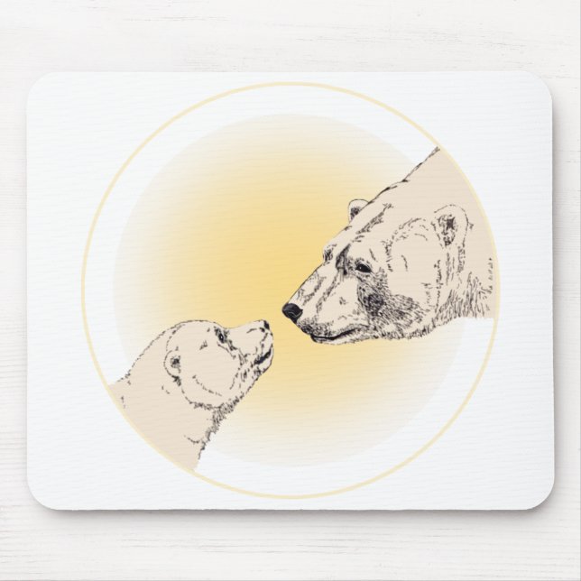 Tapis De Souris Ours Polaire & Mousepad Art de la faune Mousepad (Devant)
