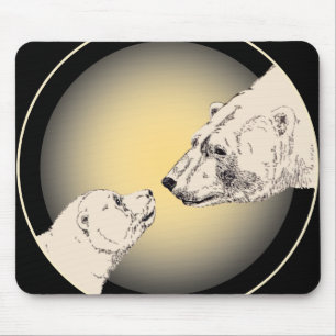 Tapis De Souris Ours Polaire & Mousepad Art de la faune Mousepad
