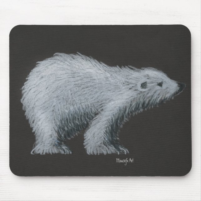 Tapis De Souris Ours polaire Mousepad - Customisé (Devant)