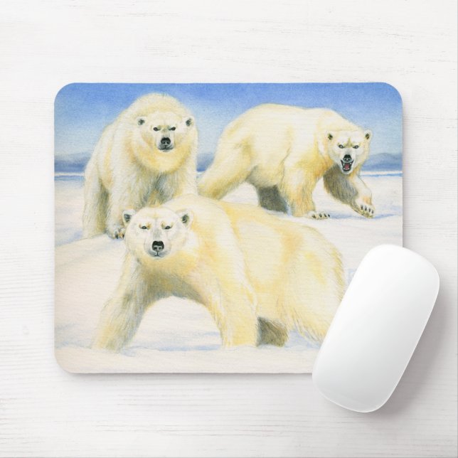 Tapis De Souris Ours polaires (Avec souris)