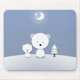 Tapis de souris ours polaires kawaii