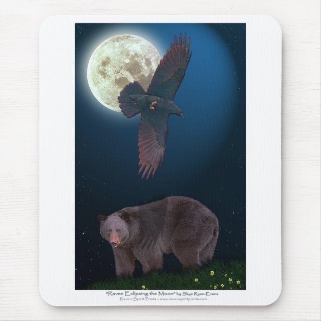Tapis De Souris OURS & RAVEN Art Mousepad (Devant)