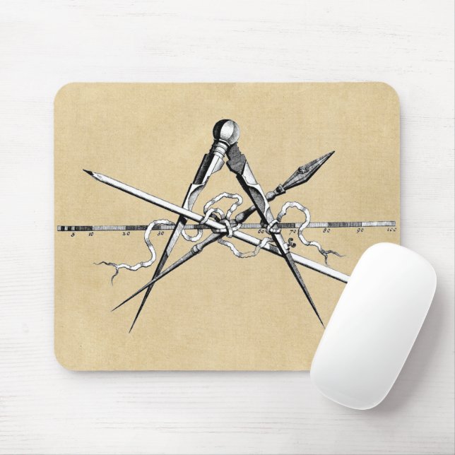 Tapis De Souris Outils de rédaction d'architecture traditionnelle (Avec souris)