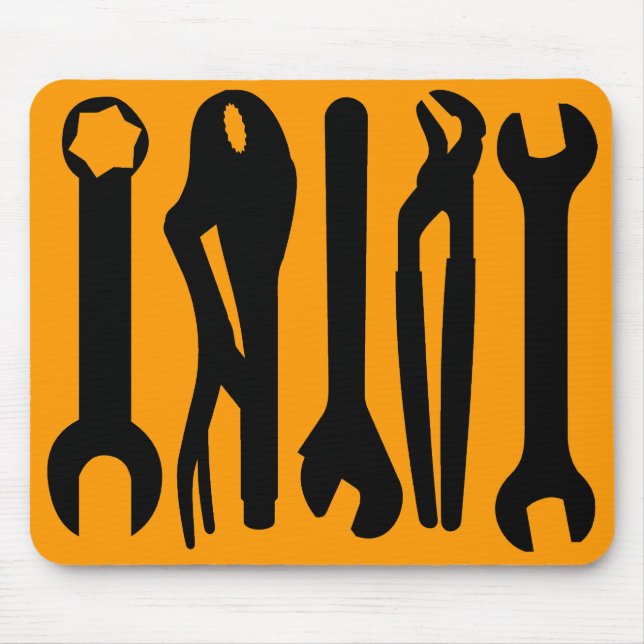 Tapis De Souris Outils - Orange FF9900 (Devant)