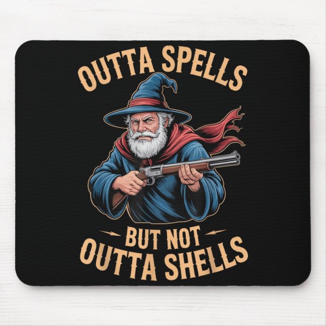 Tapis De Souris Outta Spells But Not Outta Shells Wizard Fantasy M (Devant)