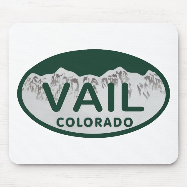 Tapis De Souris Ovale de permis de Vail (Devant)
