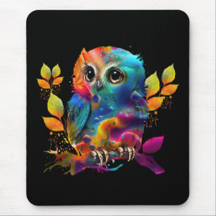 TAPIS DE SOURIS OWL COLORÉ ABSTRAIT
