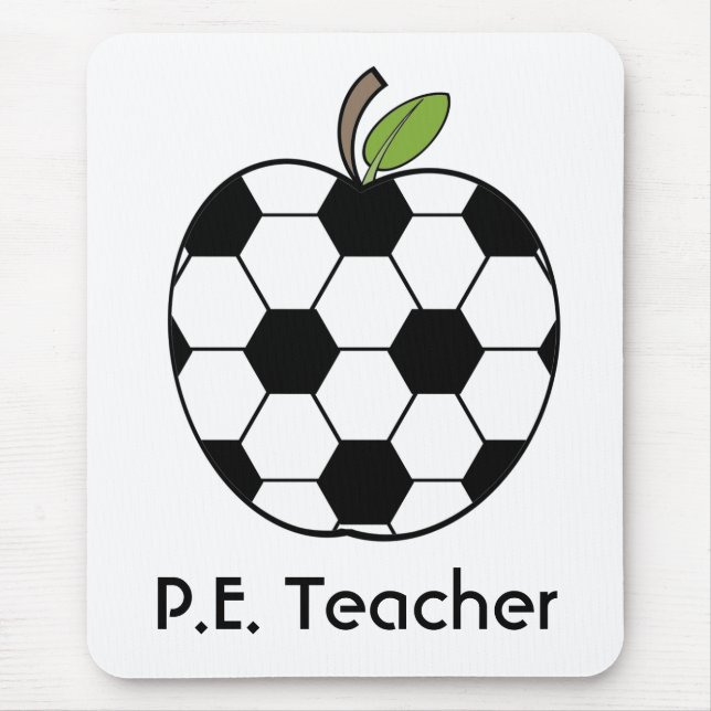 Tapis De Souris P.E. Ballon de football Apple Mousepad de (Devant)