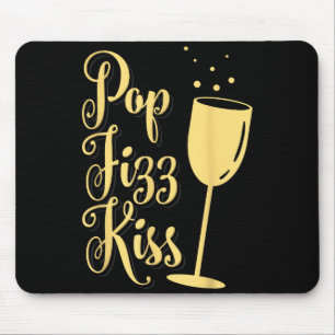 Tapis De Souris P Fizz Bisou Drôle Nouvel An Vin Champagne 