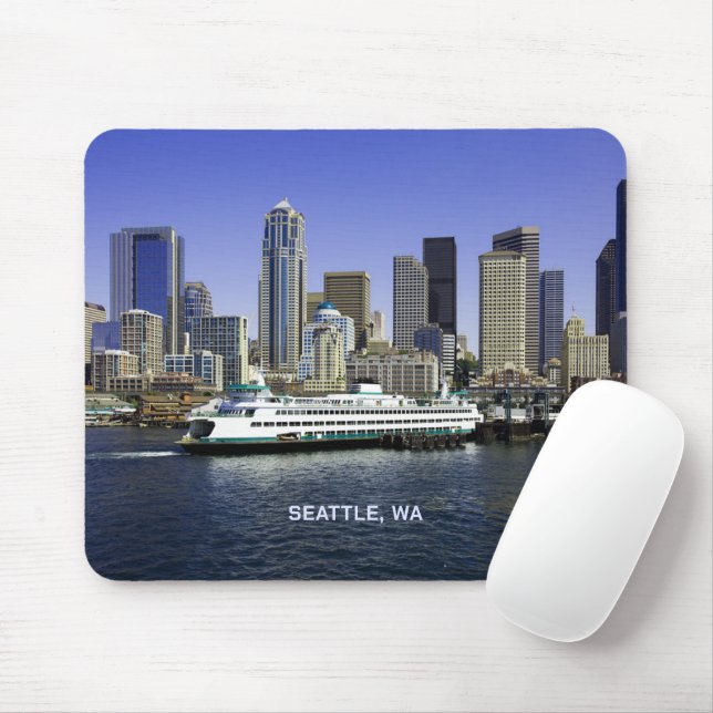 Tapis De Souris Pacific Northwest Seattle Ferry & Builds (Avec souris)