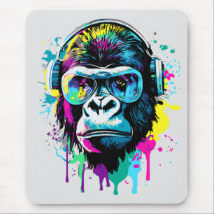 Tapis De Souris Pad à souris Gorilla - Mousepad à tête Gorilla
