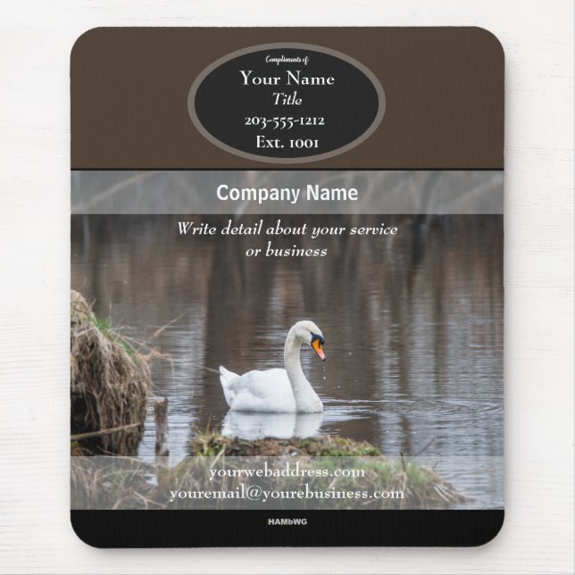 Tapis De Souris Pad à souris pour cygne à mousepad HAMbyWG (Devant)