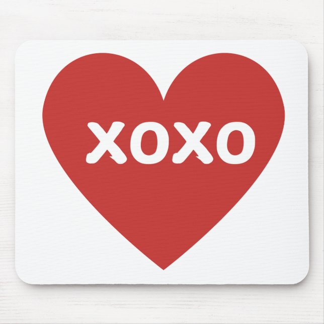 Tapis De Souris Pad de souris cardiaques XOXO (Devant)