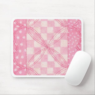 Tapis De Souris Pad de souris COEUR ROSE QUILT