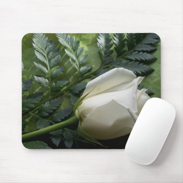 Tapis De Souris Pad de souris Crème Rosebud (Avec souris)