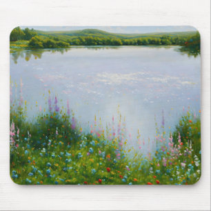 Tapis De Souris Pad de souris d'art lunaire Fleur sauvage