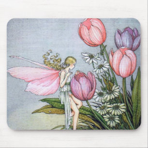 Tapis De Souris Pad de souris Fairy and Tulips