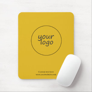 Tapis De Souris Pad de souris jaune or avec Monogramme