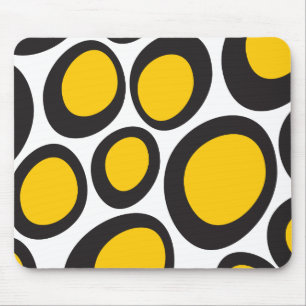 Tapis De Souris Pad de souris noir et jaune Ovvio