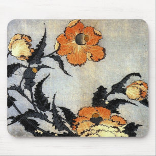 Tapis De Souris Pad de souris pour les pavots de Katsushika Hokusa