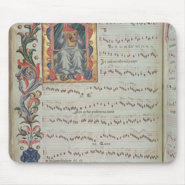 Tapis De Souris Page de notation musicale avec historiated (Devant)